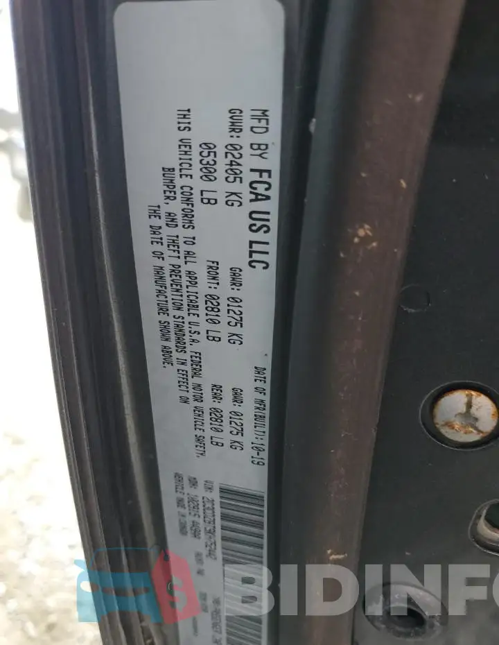 2C3CDZBT9KH752442 Photo# 13