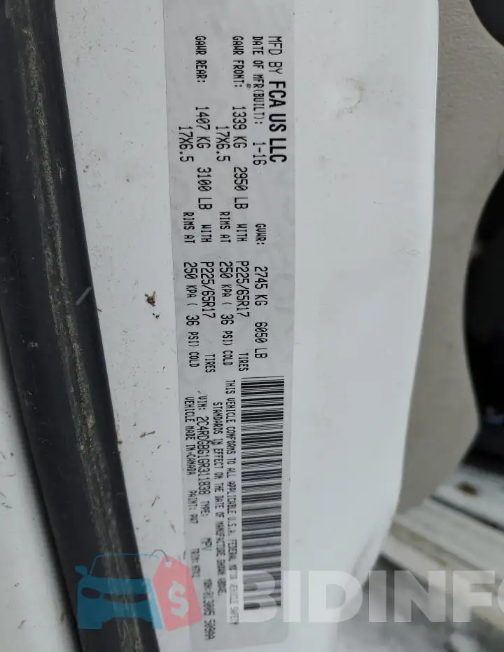2C4RDGBG1GR311838 Photo# 14