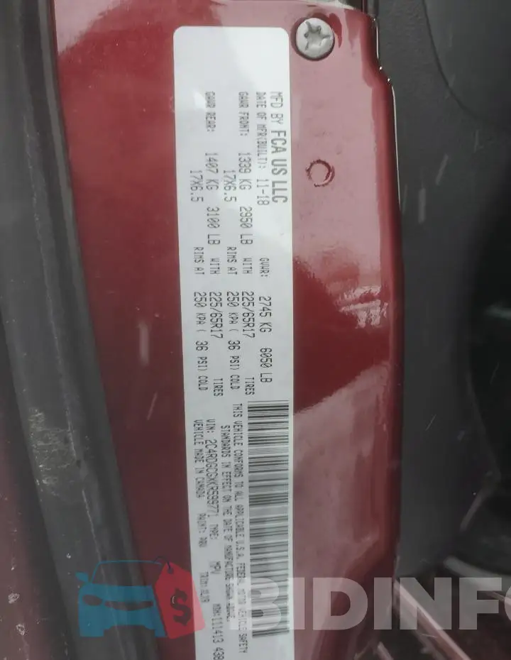 2C4RDGCGXKR599771 Photo# 14