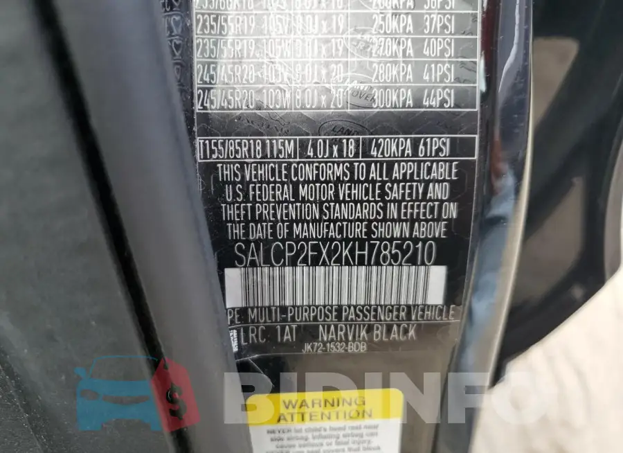 SALCP2FX2KH785210 Photo# 13