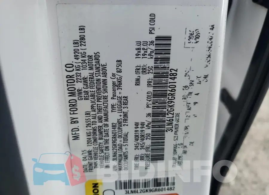 3LN6L2GK9GR601482 Photo# 12