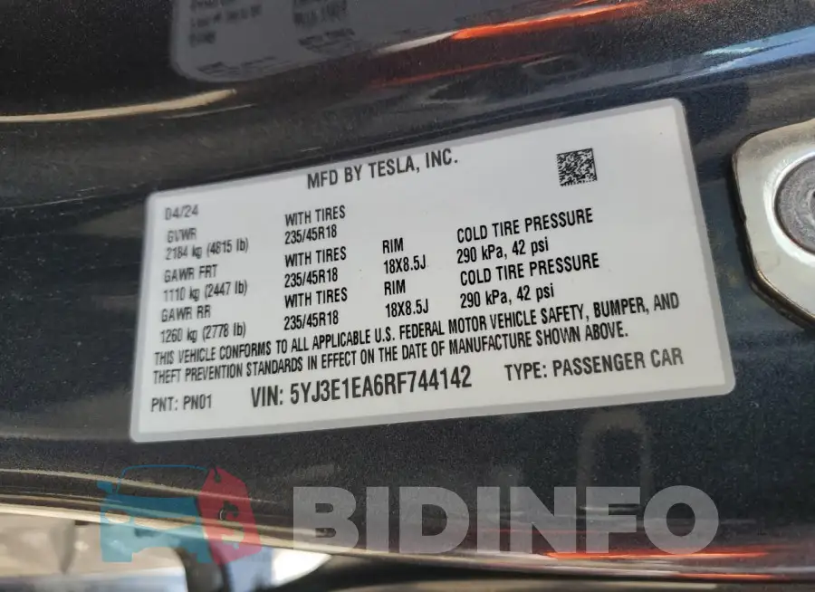 5YJ3E1EA6RF744142 Photo# 12