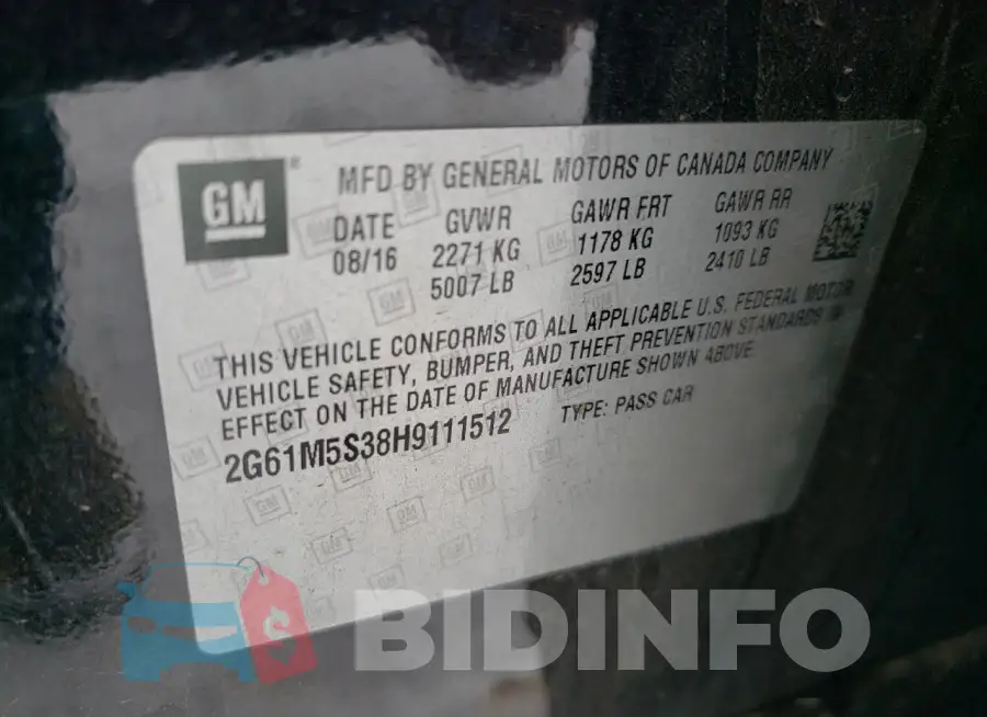 2G61M5S38H9111512 Photo# 12