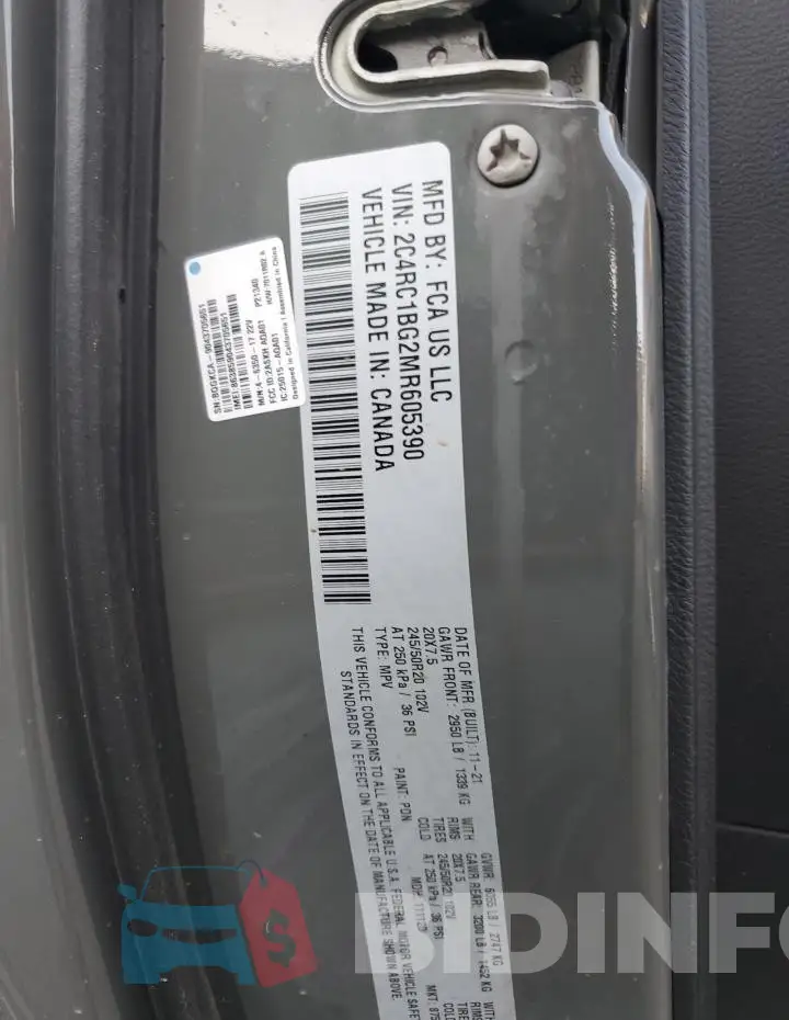 2C4RC1BG2MR605390 Photo# 13