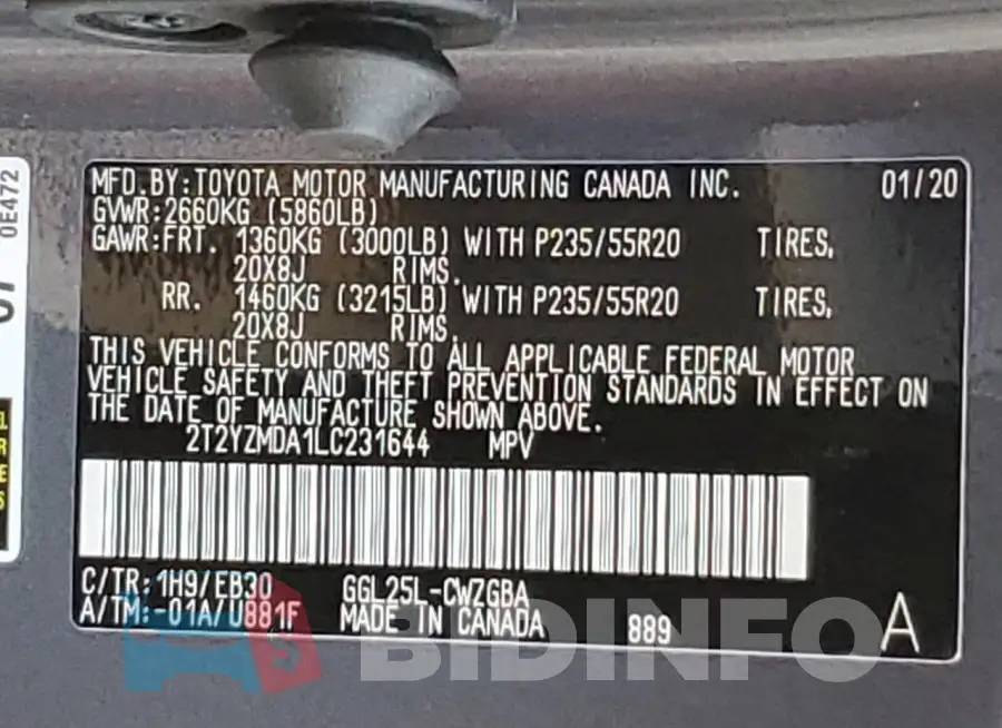 2T2YZMDA1LC231644 Photo# 14