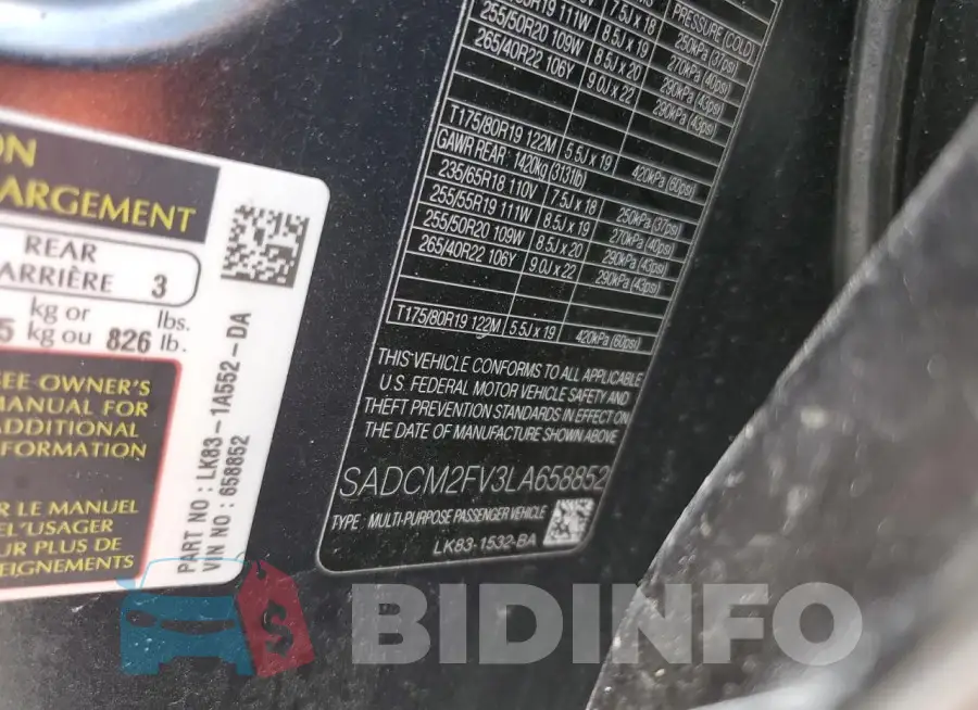 SADCM2FV3LA658852 Photo# 14