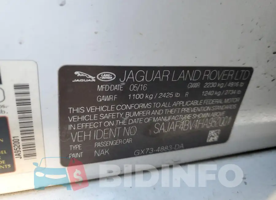 SAJAF4BV1HA952001 Photo# 12