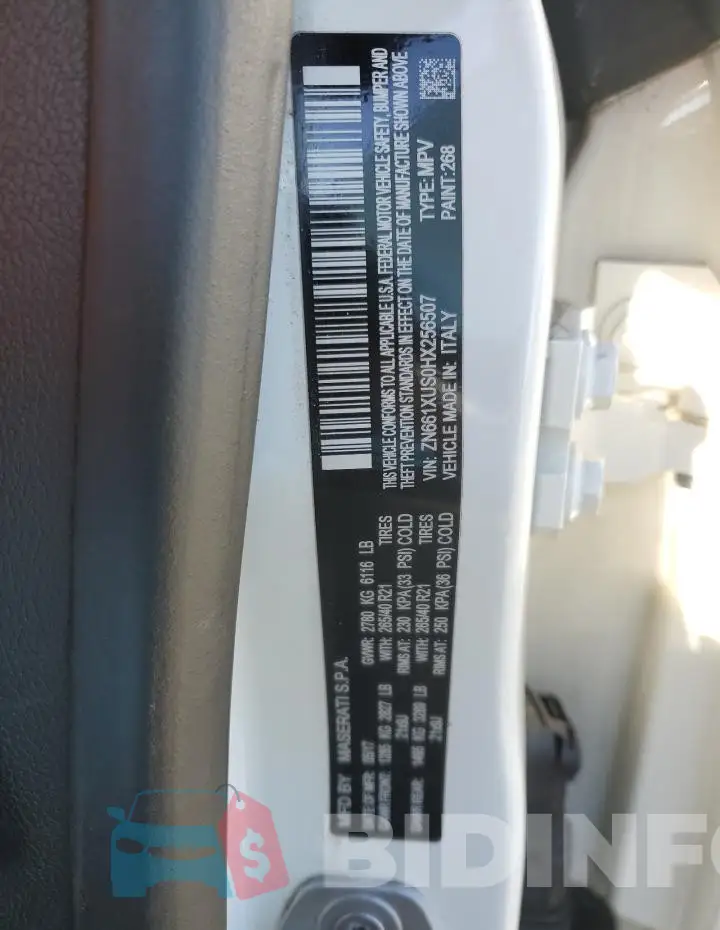 ZN661XUS0HX256507 Photo# 13