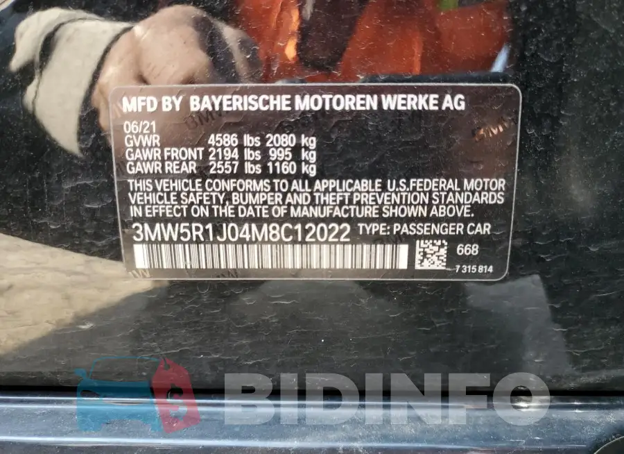 3MW5R1J04M8C12022 Photo# 13