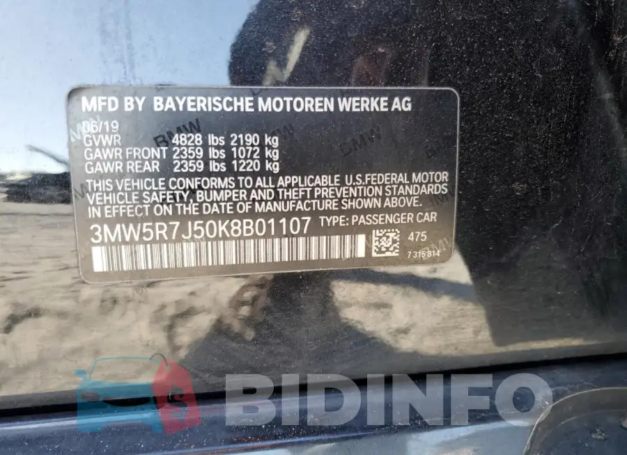 3MW5R7J50K8B01107 Photo# 12