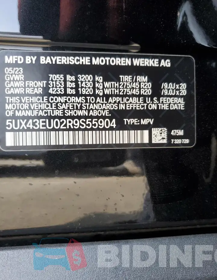 5UX43EU02R9S55904 Photo# 13