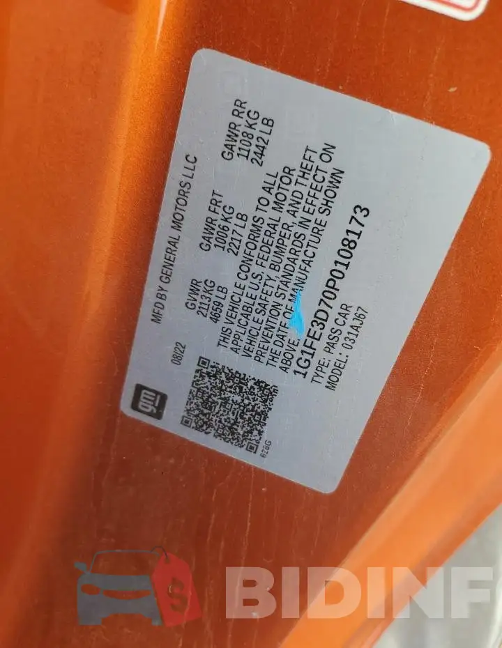 1G1FE3D70P0108173 Photo# 12
