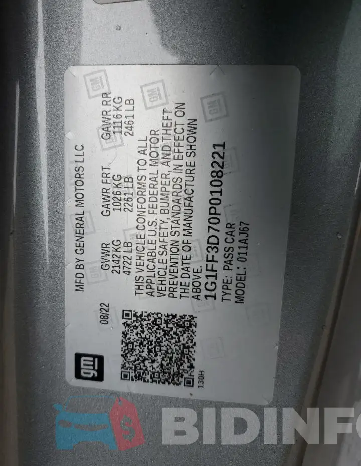 1G1FF3D70P0108221 Photo# 12