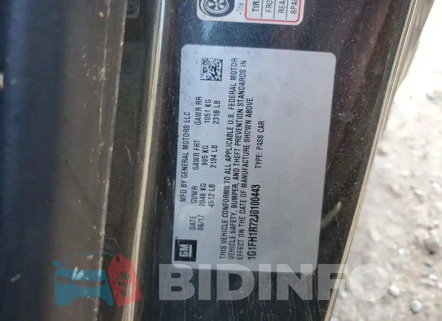 1G1FH1R72J0100443 Photo# 12