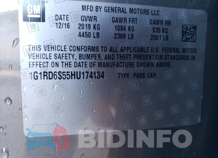 1G1RD6S55HU174134 Photo# 12
