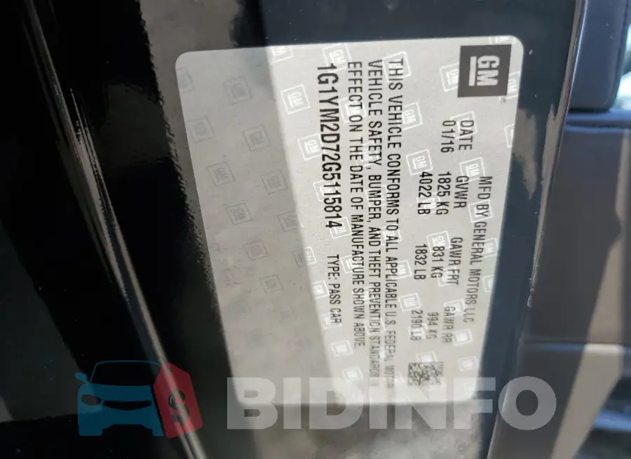 1G1YM2D72G5115814 Photo# 12
