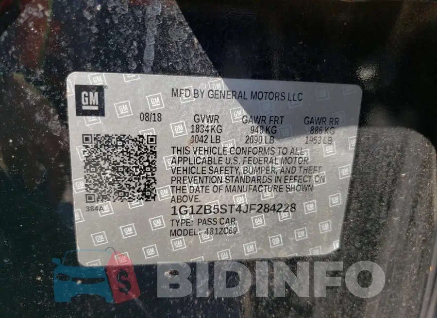 1G1ZB5ST4JF284228 Photo# 12