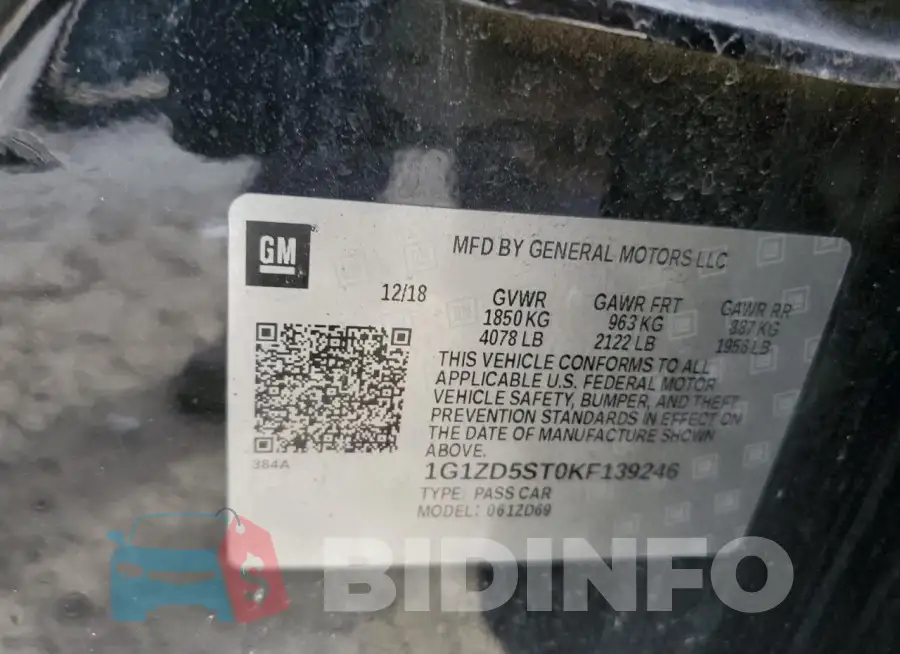1G1ZD5ST0KF139246 Photo# 12