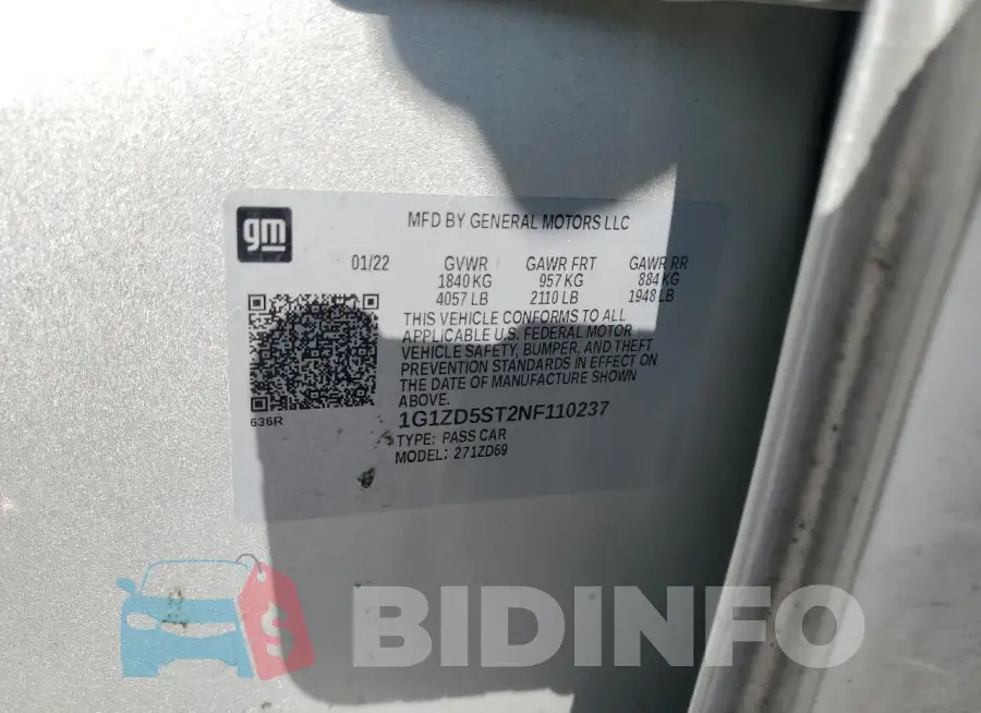 1G1ZD5ST2NF110237 Photo# 12