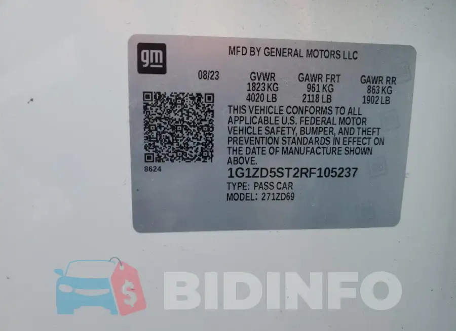 1G1ZD5ST2RF105237 Photo# 13