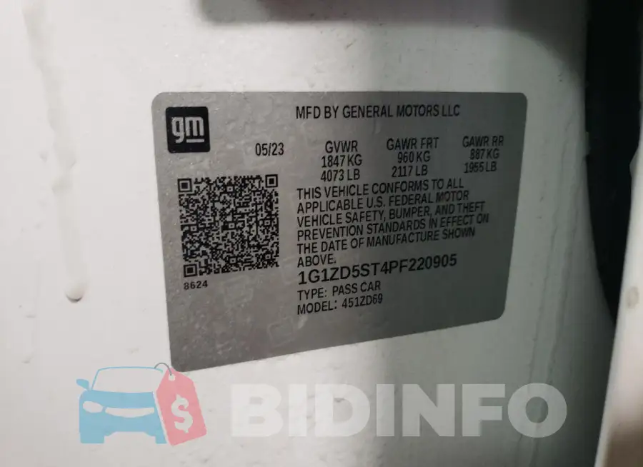 1G1ZD5ST4PF220905 Photo# 13