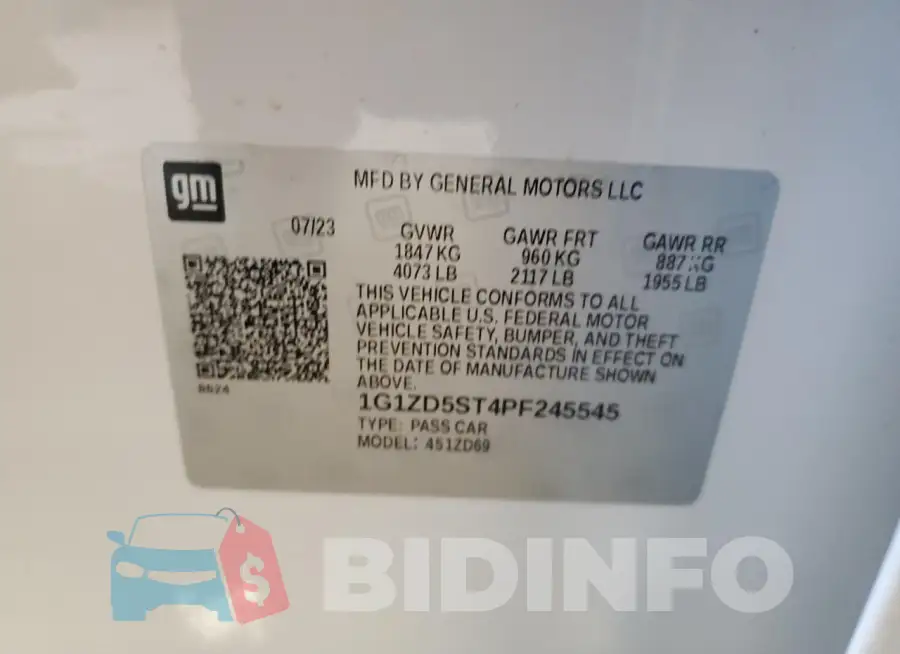 1G1ZD5ST4PF245545 Photo# 13