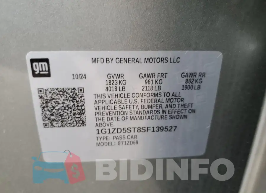 1G1ZD5ST8SF139527 Photo# 12