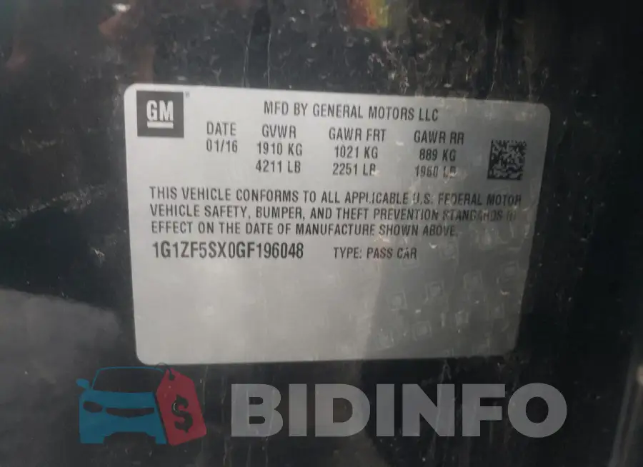 1G1ZF5SX0GF196048 Photo# 12