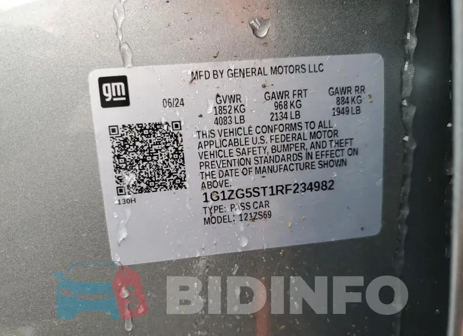 1G1ZG5ST1RF234982 Photo# 12