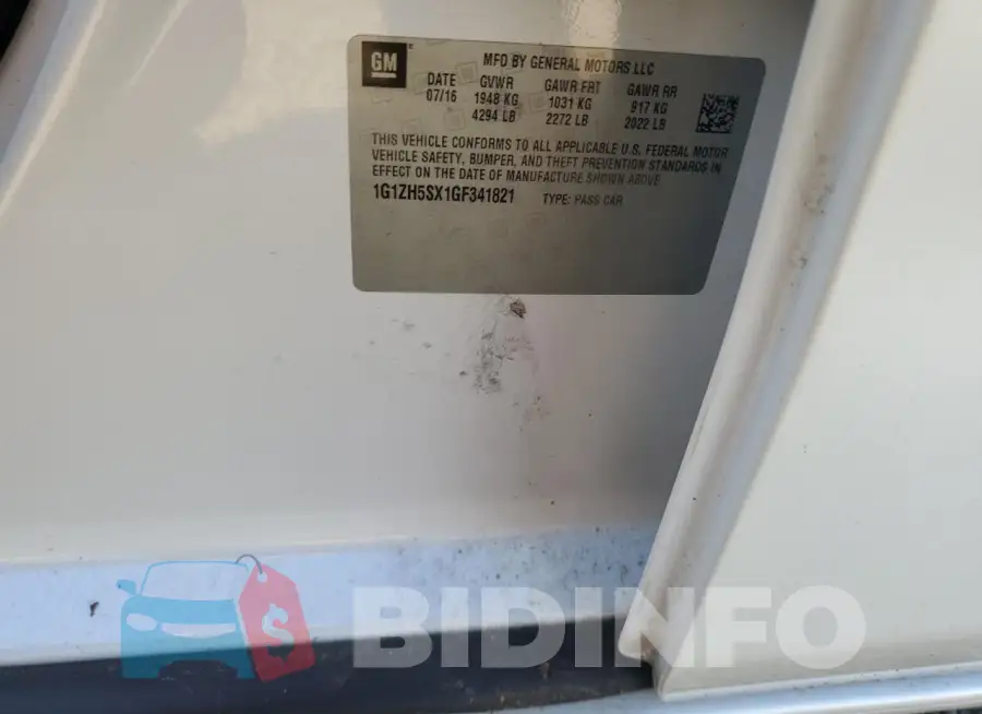 1G1ZH5SX1GF341821 Photo# 12