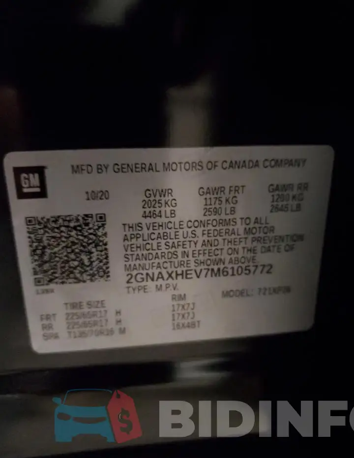 2GNAXHEV7M6105772 Photo# 13