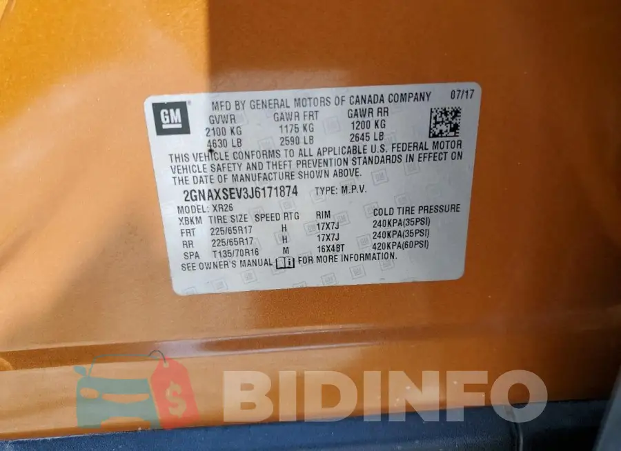 2GNAXSEV3J6171874 Photo# 14