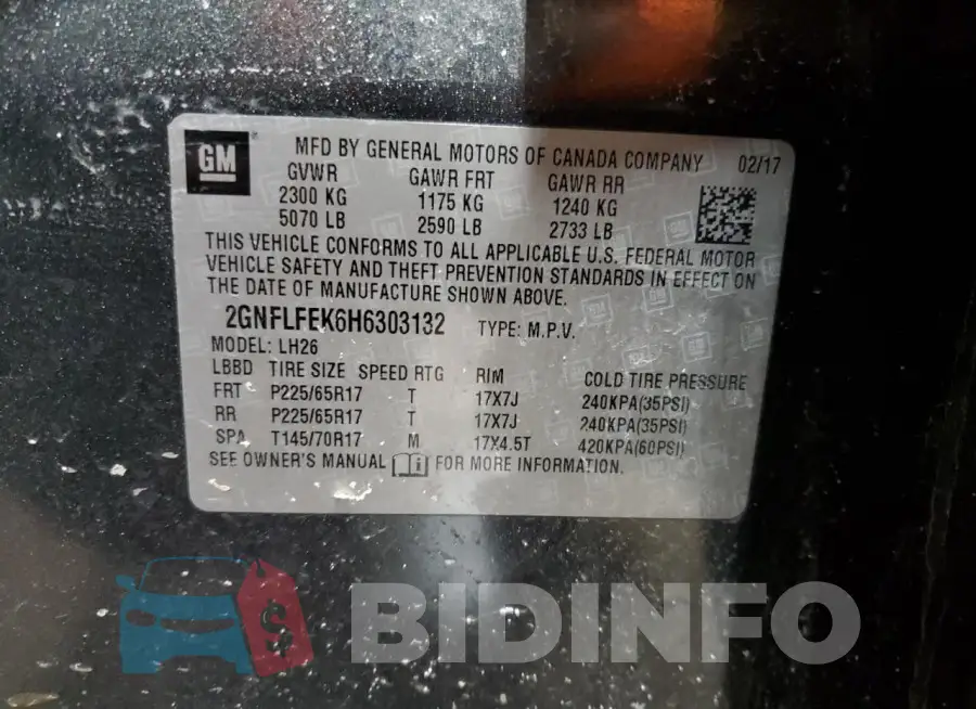 2GNFLFEK6H6303132 Photo# 13