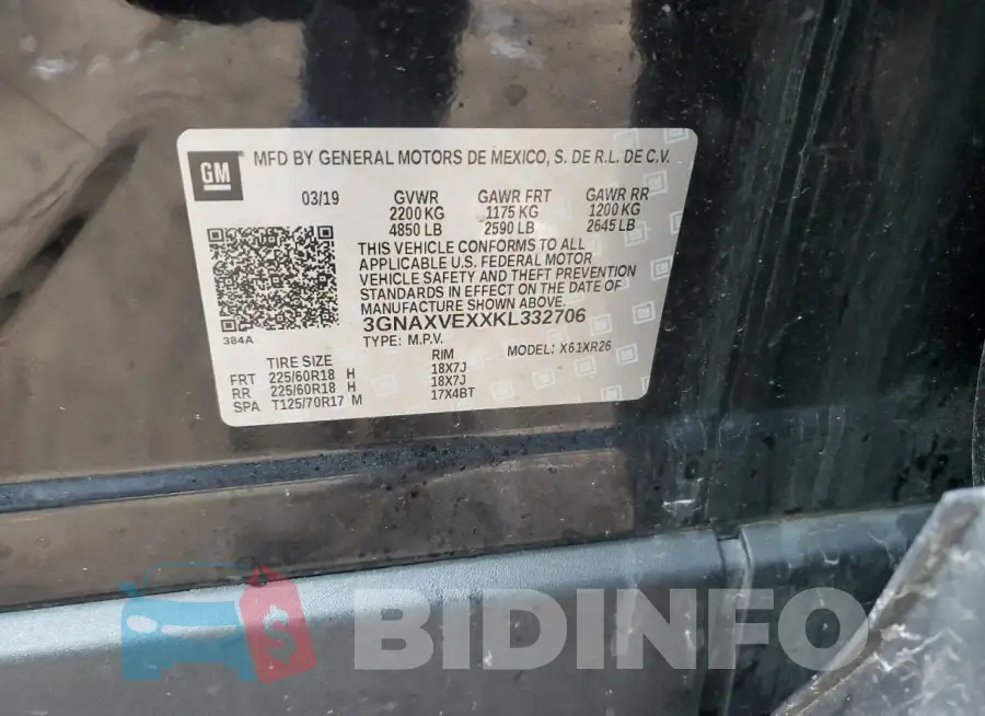 3GNAXVEXXKL332706 Photo# 13