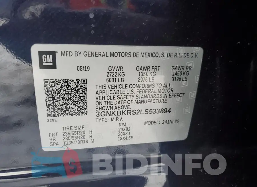 3GNKBKRS2LS533894 Photo# 13