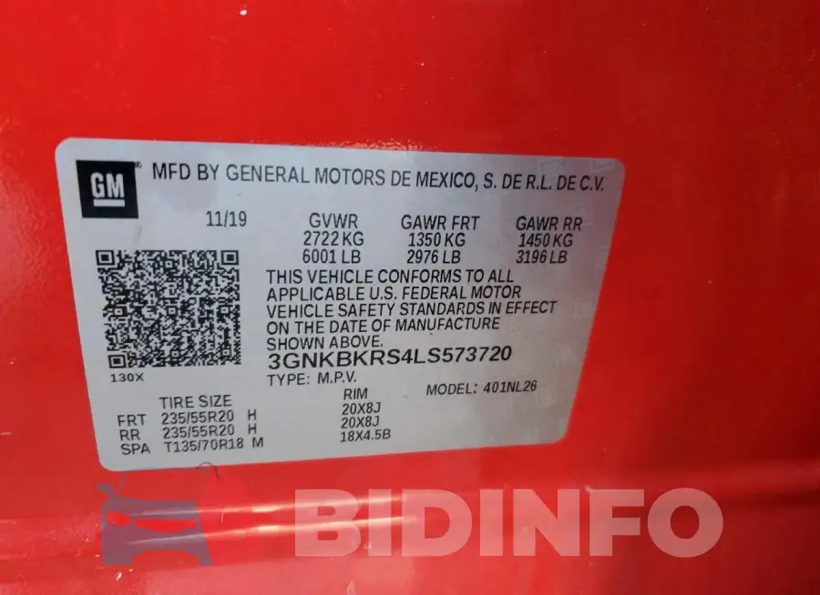 3GNKBKRS4LS573720 Photo# 14