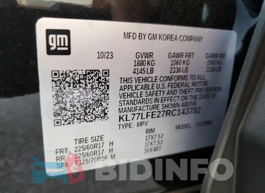 KL77LFE27RC143782 Photo# 14