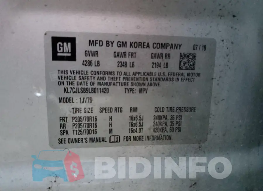 KL7CJLSB9LB011420 Photo# 13