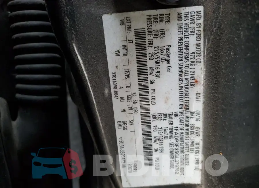 1FADP3F25GL379762 Photo# 12