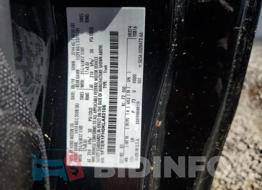 1FTER1FH0KLA83106 Photo# 12
