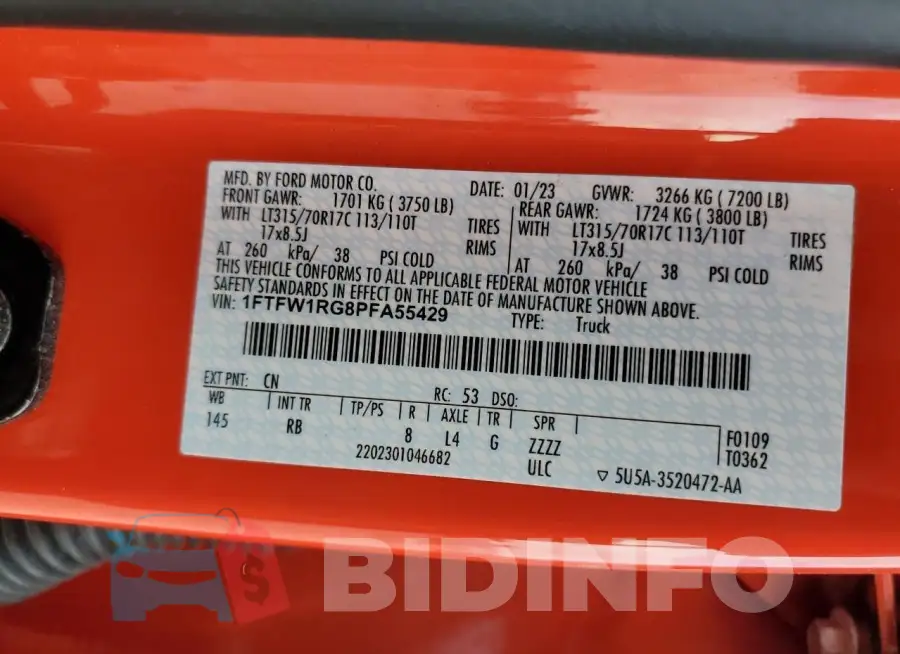 1FTFW1RG8PFA55429 Photo# 12