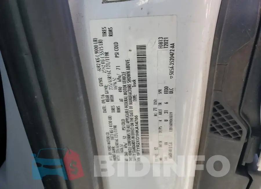 1FTYR2XG1HKA14786 Photo# 13