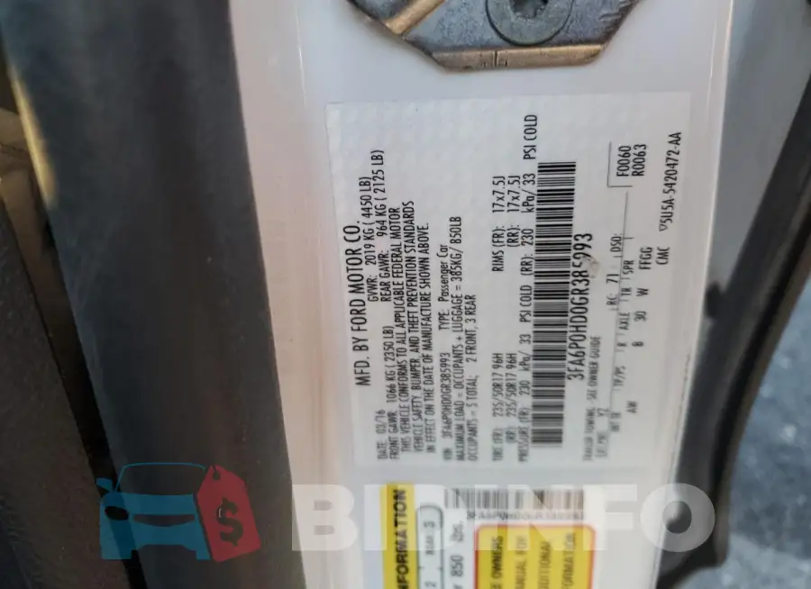 3FA6P0HD0GR385993 Photo# 13