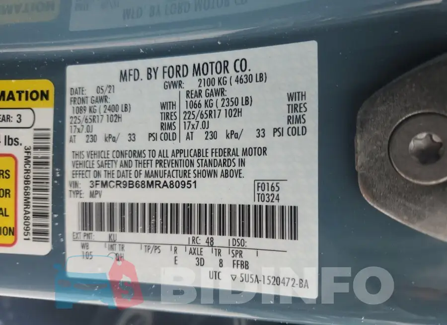 3FMCR9B68MRA80951 Photo# 13