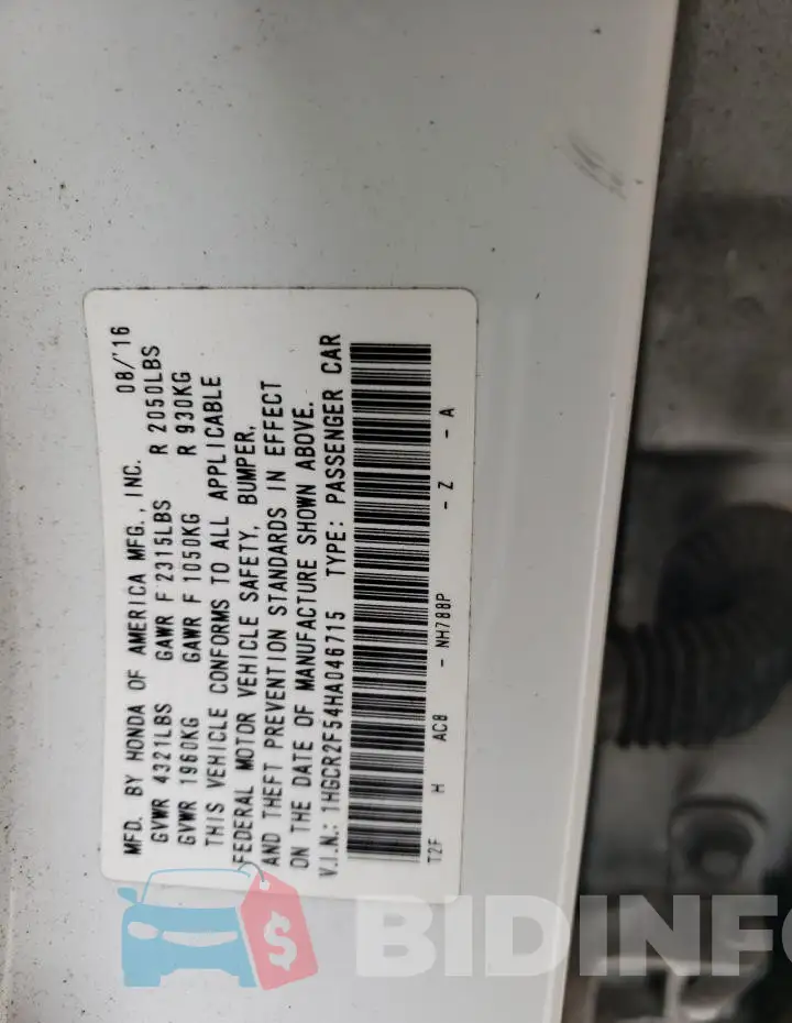 1HGCR2F54HA046715 Photo# 13