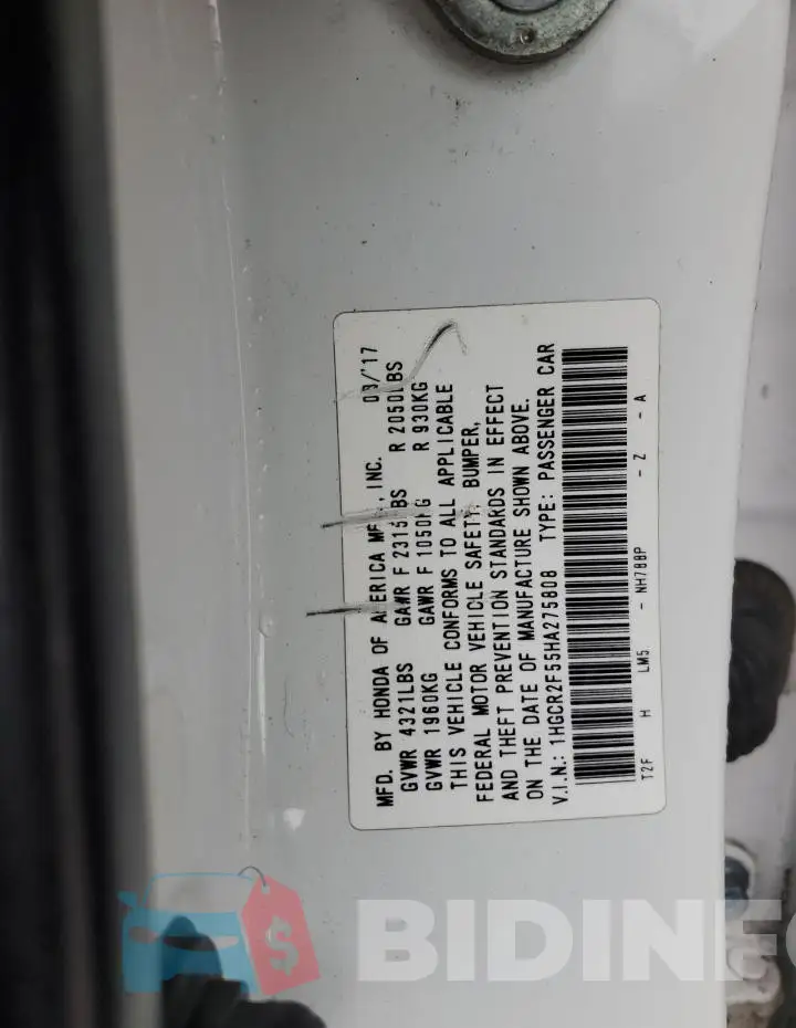 1HGCR2F55HA275808 Photo# 13