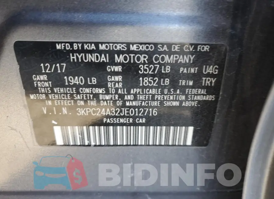 3KPC24A32JE012716 Photo# 13