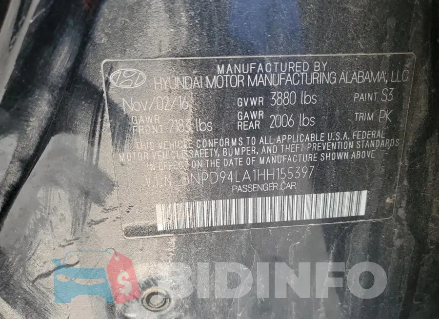 5NPD94LA1HH155397 Photo# 13
