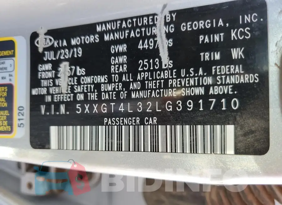 5XXGT4L32LG391710 Photo# 12