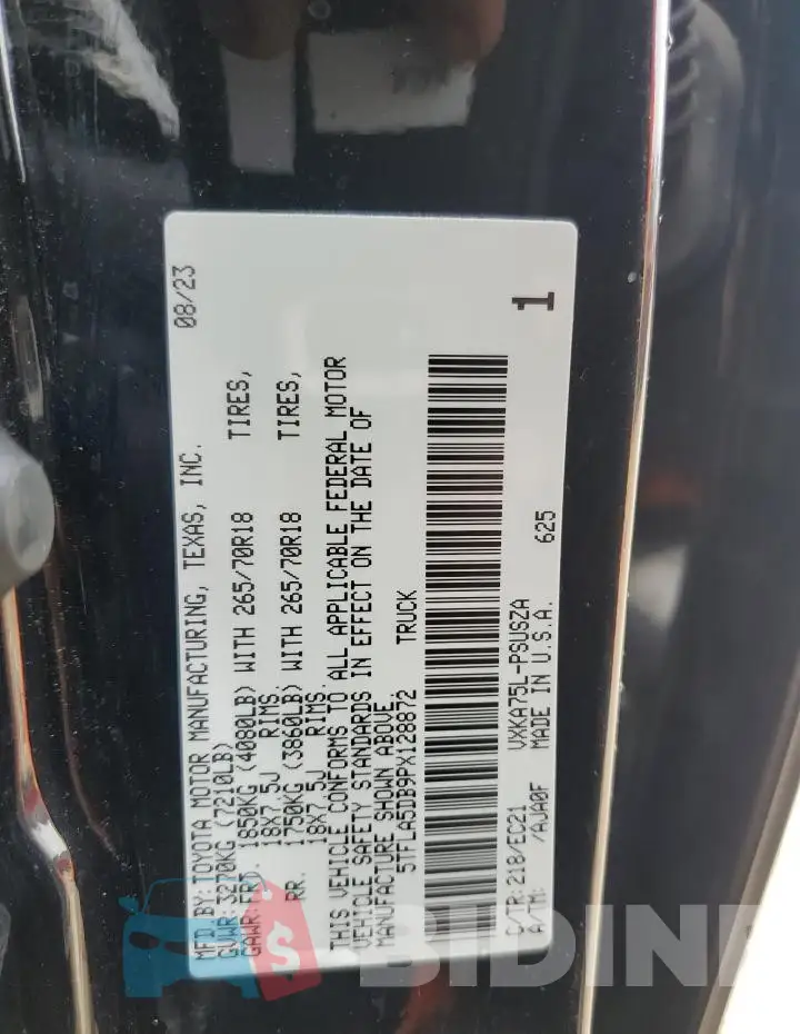 5TFLA5DB9PX128872 Photo# 12